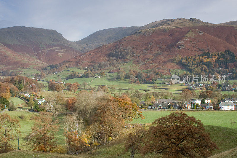 英国坎布里亚郡英格兰湖区Rydal Fell的景色